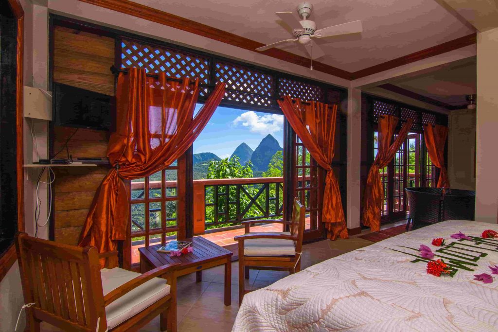Samfi Gardens St. Lucia Guest Bedroom With Awesome View