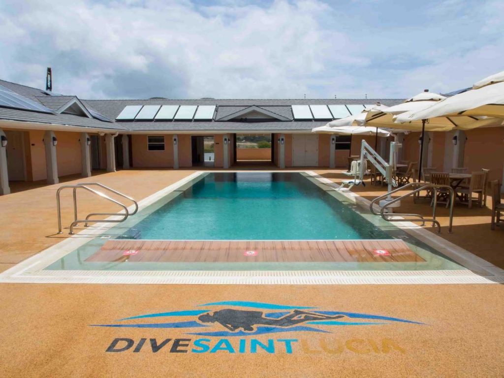 Dive Saint Lucia Pool View Located In Rodney Bay St. Lucia