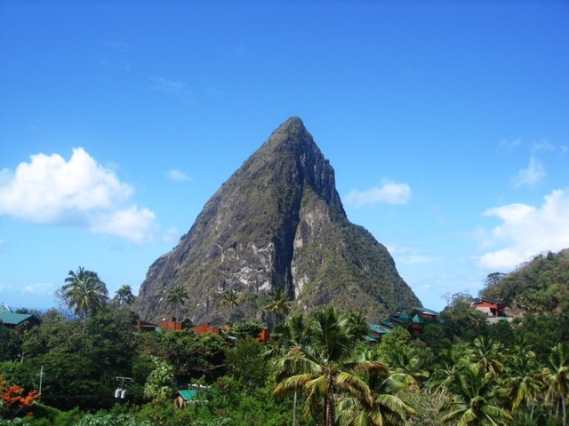 Beautiful photo of one of the two St. Lucian Pitons