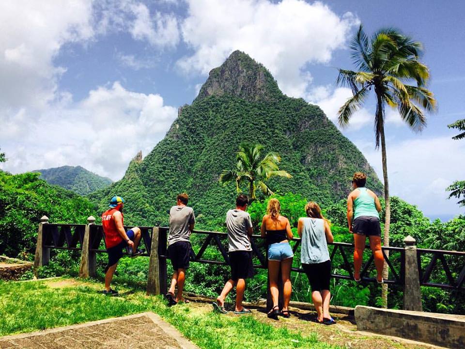 Clients viewing Piton in Soufriere