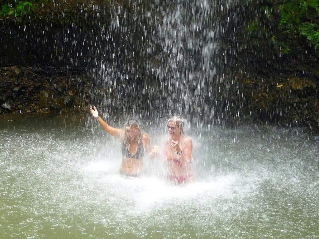 clients at waterfall