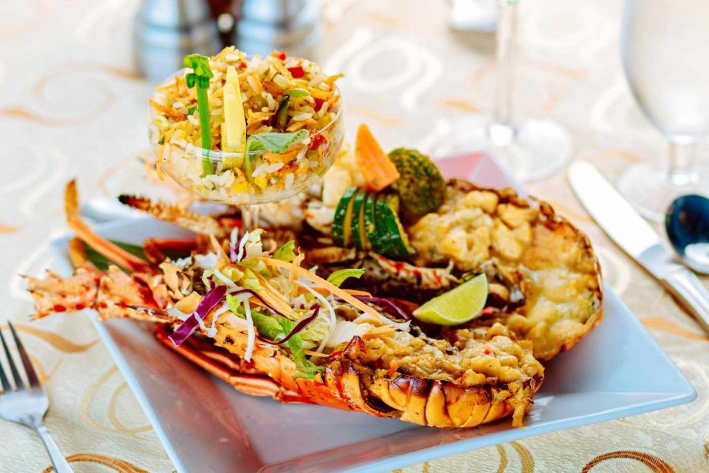 Bay Gardens Beach Resort SeaGrapes Restaurant Lobster Dish