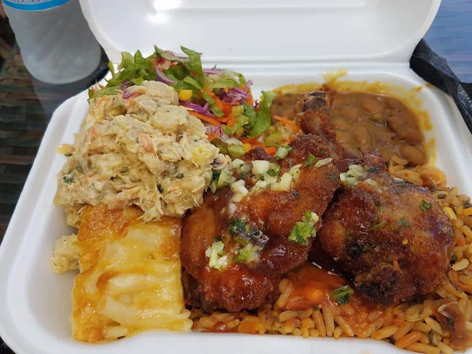 Chicken Meal from Carro's Kitchen St. Lucia