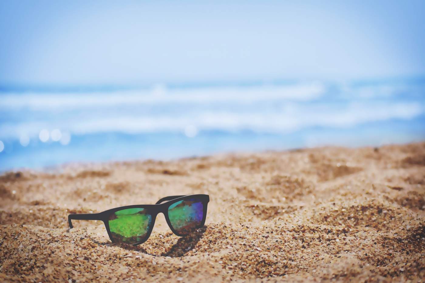 sunglasses on the beach in st lucia