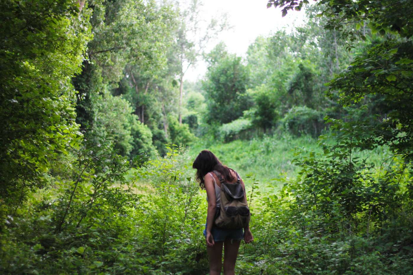 woman in forest in st lucia