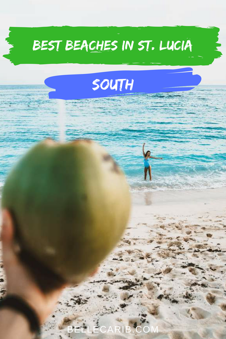 best beaches in the South of St. Lucia pin