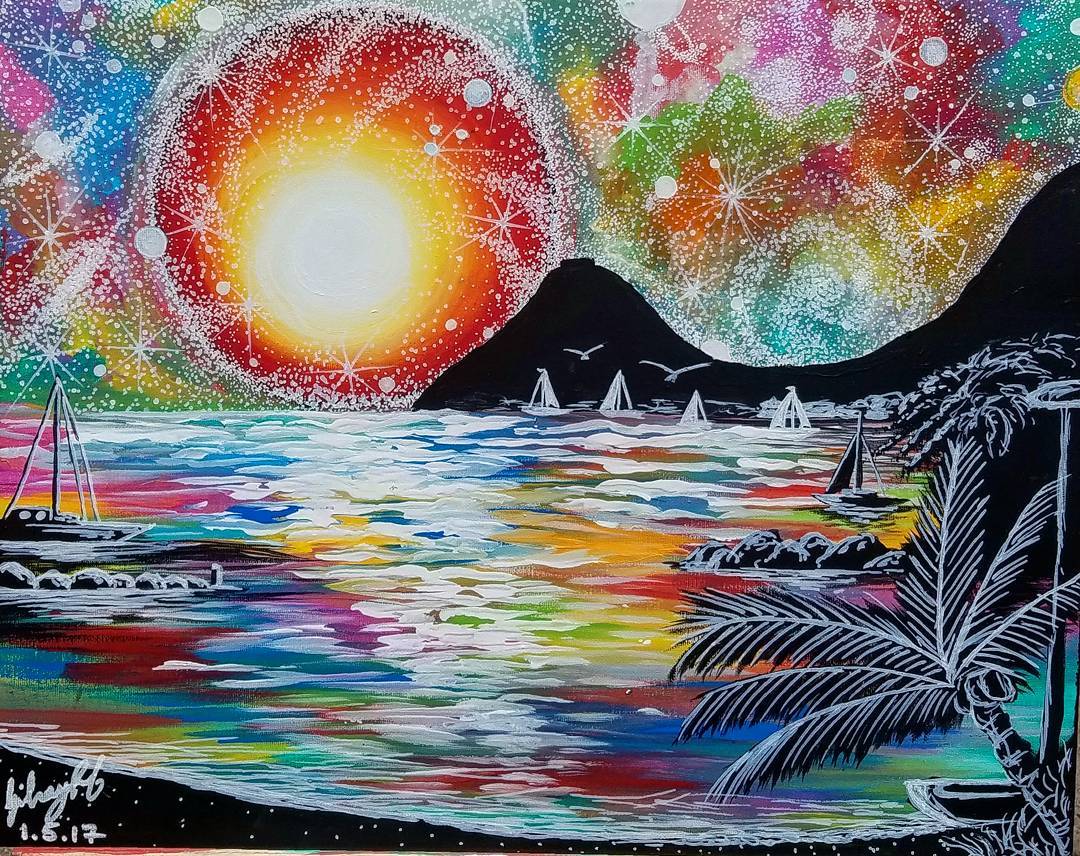 Galaxy Painting Art by Gilroy Hippolyte