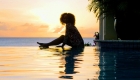 Calabash Cove St. Lucia infinity pool sunset