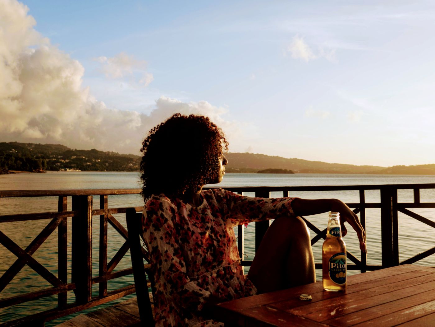 Calabash Cove St. Lucia pier at sunset