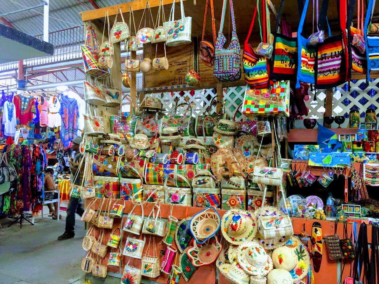 Castries Market Straw Bags