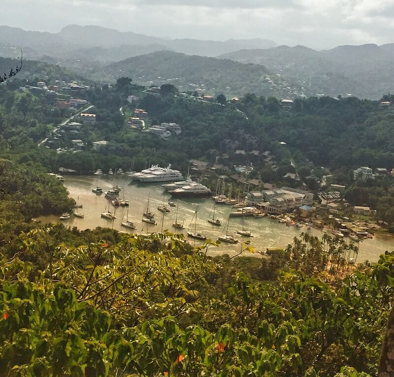 View of Marigot Bay from the hike