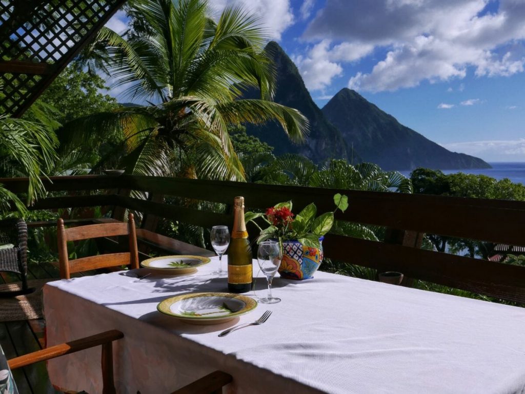 Tree House St. Lucia Lunch Setting