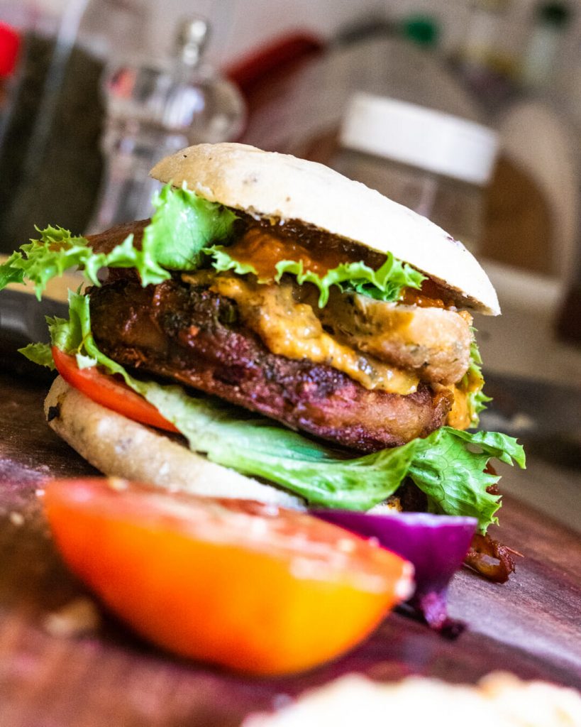 Cardinal Vegan Cuisine - Chickpea burger